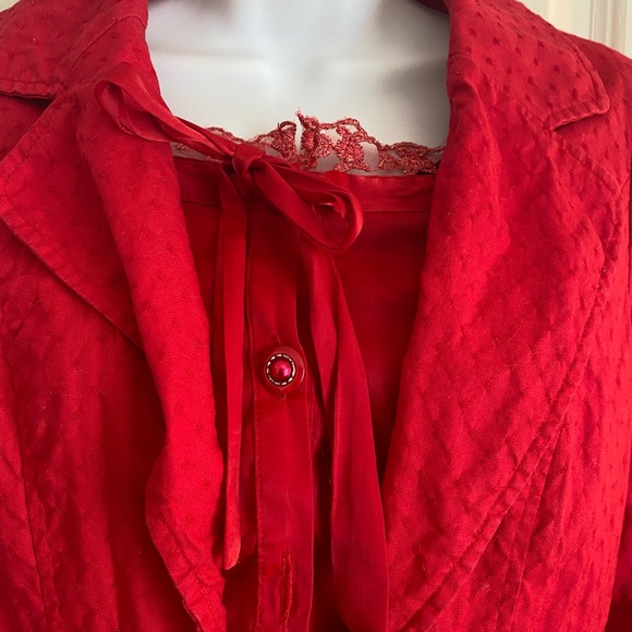 KAMAQI fitted red blazer - Picture 4 of 10